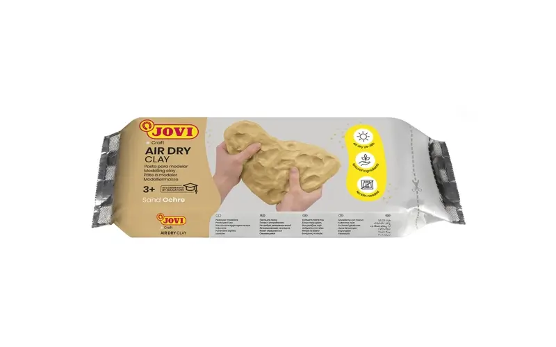 Jovi Air Dry Pasta para Modelar 250gr - Endurecible al Aire - Tacto Fresco - Facil de Moldear - Mult