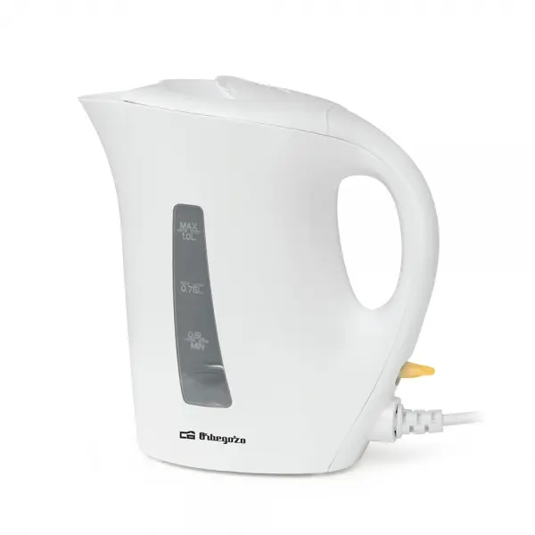 Orbegozo KT 4150 Hervidor de Agua 1L 1200W - Libre de BPA - Asa de Tacto Frio - Apagado Automatico -
