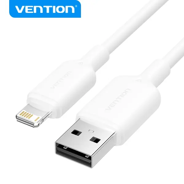 Vention Cable USB 2.0 Lightning - Transmision 480Mbps - Salida 2.4A - Conductor Bronce Enlatado - Co