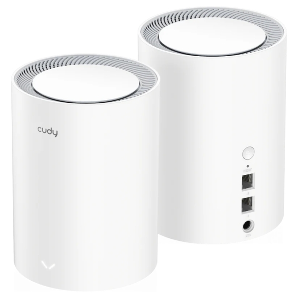 Cudy AX3000 Pack de 2 Sistemas WiFi 6 Mesh AX3000 2.5G Dual Band - Admite Ancho de Banda de 20/40/80