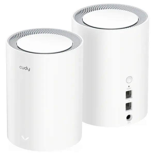 Cudy AX3000 Pack de 2 Sistemas WiFi 6 Mesh AX3000 2.5G Dual Band - Admite Ancho de Banda de 20/40/80