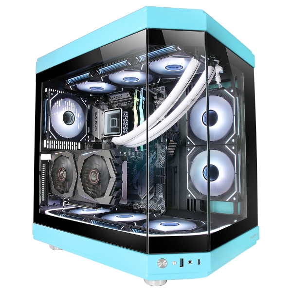Mars Gaming MC-3T Caja Gaming Premium - Tres Paneles de Cristal Templado - Montaje Vertical de GPU -