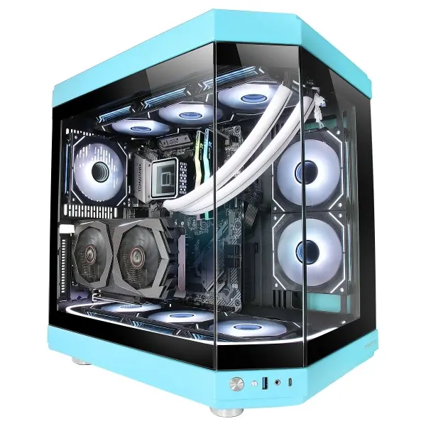 Mars Gaming MC-3T Caja Gaming Premium - Tres Paneles de Cristal Templado - Montaje Vertical de GPU -