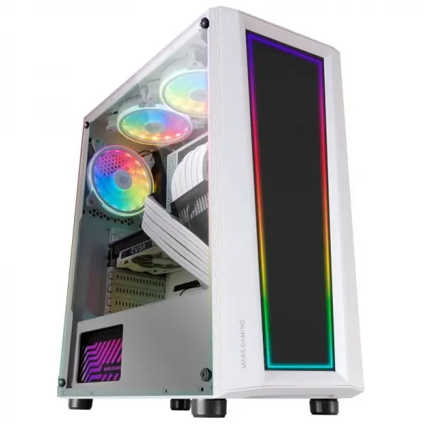 Mars Gaming MC-ART Caja Personalizable - Paneles Dibujables - Iluminacion ARGB 12 Modos - Refrigerac