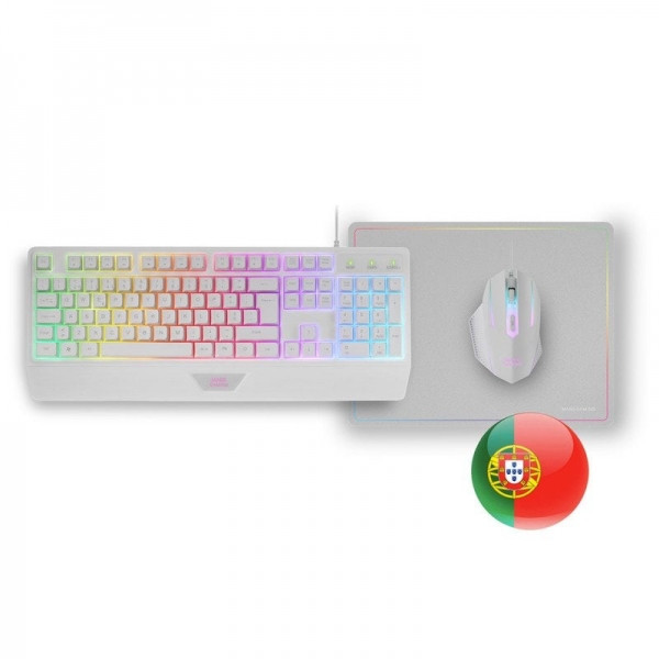 Mars Gaming MCP124 Combo Gaming 3en1 - Teclado H-Mech RGB - Raton RGB Switches HUANO - Alfombrilla N