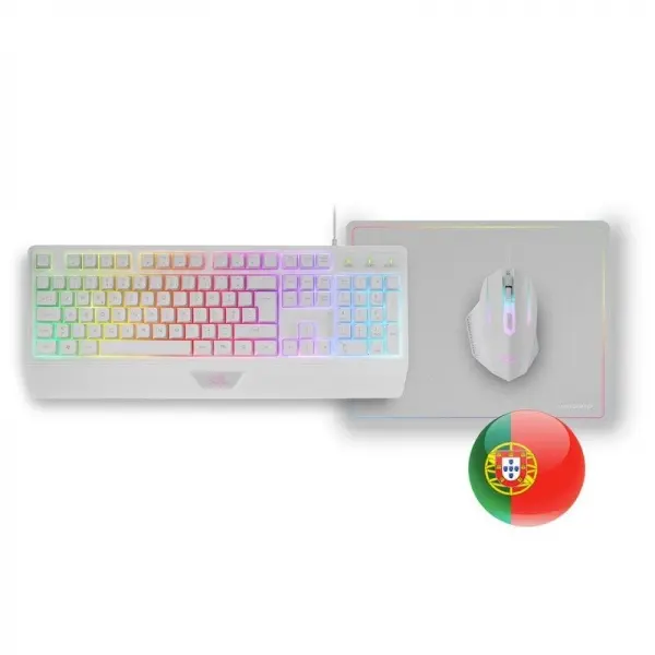 Mars Gaming MCP124 Combo Gaming 3en1 - Teclado H-Mech RGB - Raton RGB Switches HUANO - Alfombrilla N