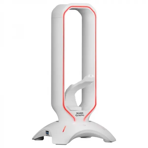 Mars Gaming MHHPRO Accesorio 3 en 1 - Soporte Auriculares - Bungee Raton - 2 Puertos USB 3.0 - Ilumi