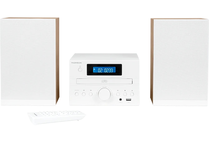 Thomson MIC121BT Micro Cadena 50W Bluetooth - Reproductor de CD, Radio FM - Tecnologia Bass Boost - 