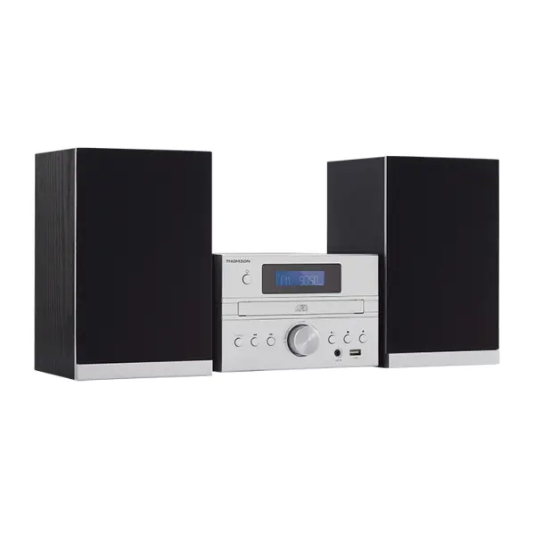 Thomson MIC122BT Micro Cadena Bluetooth - Reproductor de CD y Radio FM - Potencia Musical 50W - Tecn