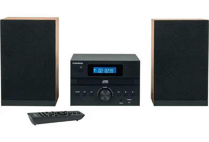 Thomson MIC123BT Micro Cadena 50W Bluetooth - Reproductor de CD, Radio FM - Tecnologia Bass Boost - 