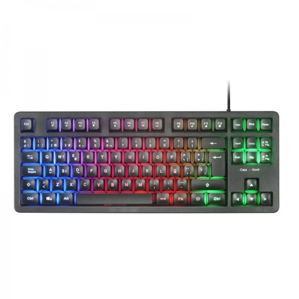 Mars Gaming MK023 Teclado Gaming - Tecnologia H-Mech RED - Iluminacion FRGB LED - Anti-Ghosting - Co