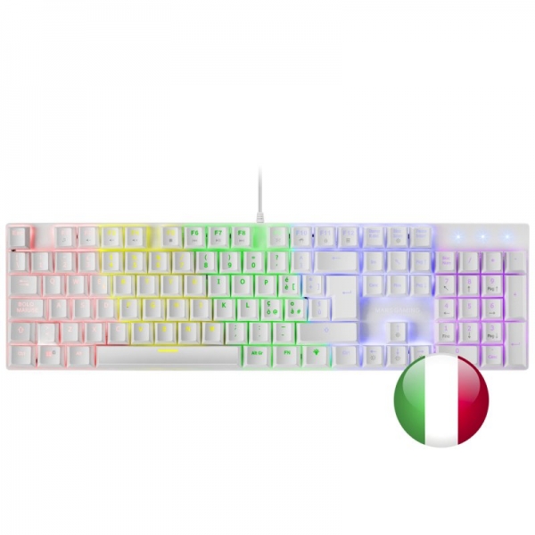 Mars Gaming MK422 Teclado Gaming Mecanico - Iluminacion RGB 12 Modos - Teclas Imborrables - Switches