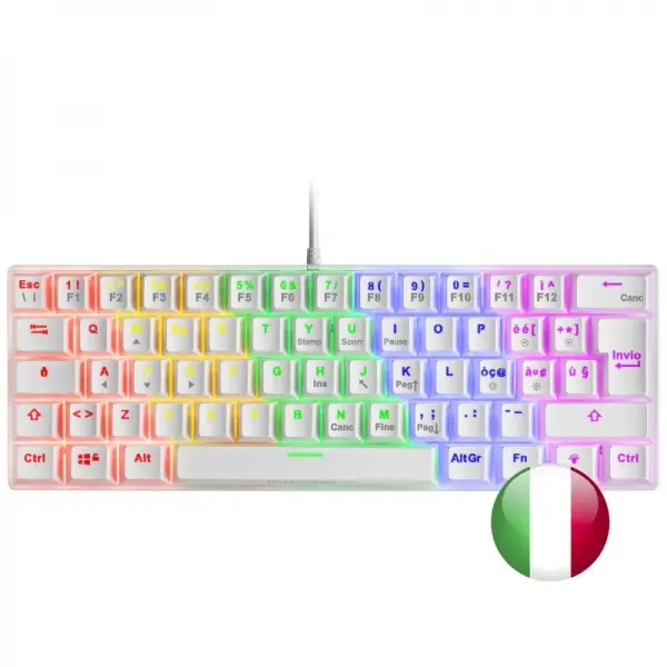 Mars Gaming MK60 Teclado Gaming Mecanico - Ultra-compacto 60% - Iluminacion RGB - Switches Antipolvo