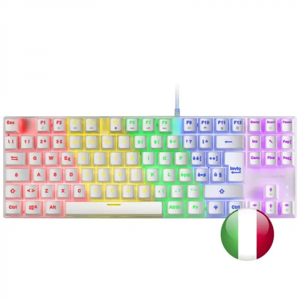 Mars Gaming MK80 Teclado Gaming Mecanico - Compacto TKL - Iluminacion RGB - Teclas Imborrables - Swi