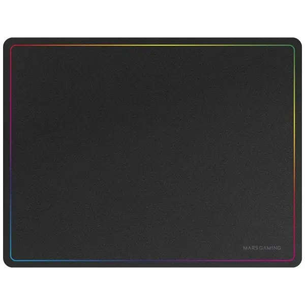 Mars Gaming Alfombrilla Gaming Nanotextil - Deslizamiento Suave - Efecto Rainbow - Base Antideslizan