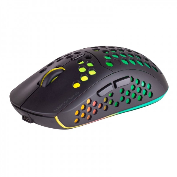 Mars Gaming MMW3 Raton Inalambrico Ultraligero - RGB Flow - Sensor Optico 3200 DPI - Switches HUANO 