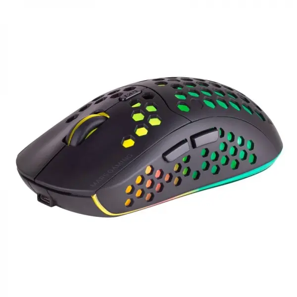 Mars Gaming MMW3 Raton Inalambrico Ultraligero - RGB Flow - Sensor Optico 3200 DPI - Switches HUANO 