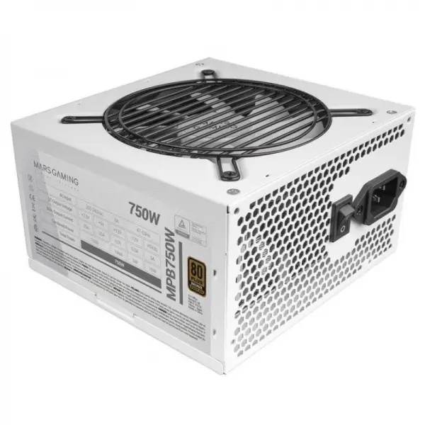 Mars Gaming MPB750 Fuente de Alimentacion - 750W - 80Plus Bronze - AI-RPM Silencioso - Cables Planos