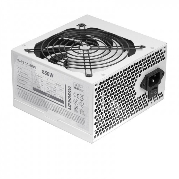 Mars Gaming MPIII850 Fuente de Alimentacion - 850W - Eficiencia 99% DIGITAL APFC - Funcionamiento Si