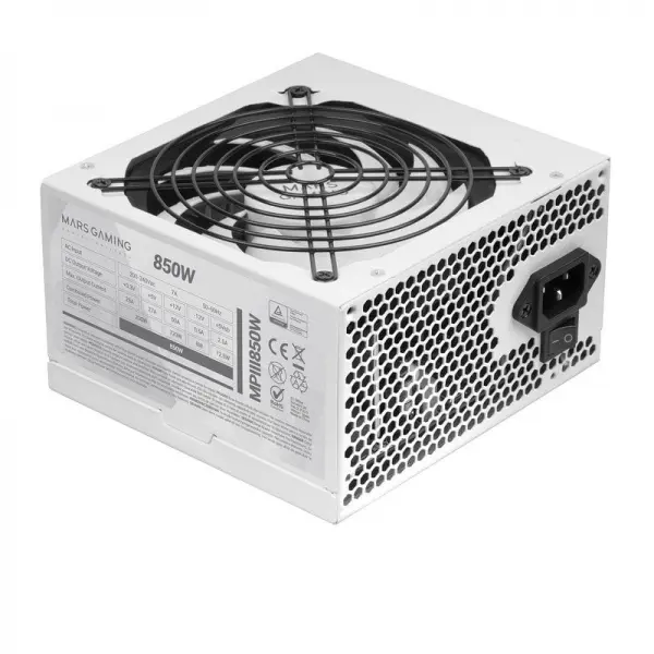 Mars Gaming MPIII850 Fuente de Alimentacion - 850W - Eficiencia 99% DIGITAL APFC - Funcionamiento Si