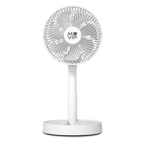 Muvip Ventilador de Sobremesa Portatil Plegable 6.5W 19cm de Diametro - 4 Velocidades - Angulo Ajust