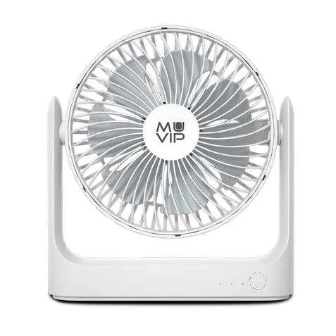 Muvip Ventilador de Sobremesa Portatil 5.5W 18cm de Diametro - 3 Velocidades - Angulo Ajustable hast