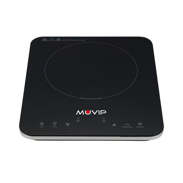 Muvip Cocina de Induccion 2000W - 10 Niveles de Potencia - Temporizador - Control contra el Sobrecal