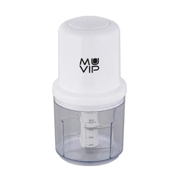 Muvip Picadora de Alimentos 400W - Recipiente con Capacidad 0.5L - Cuchillas de Acero Inoxidable - B