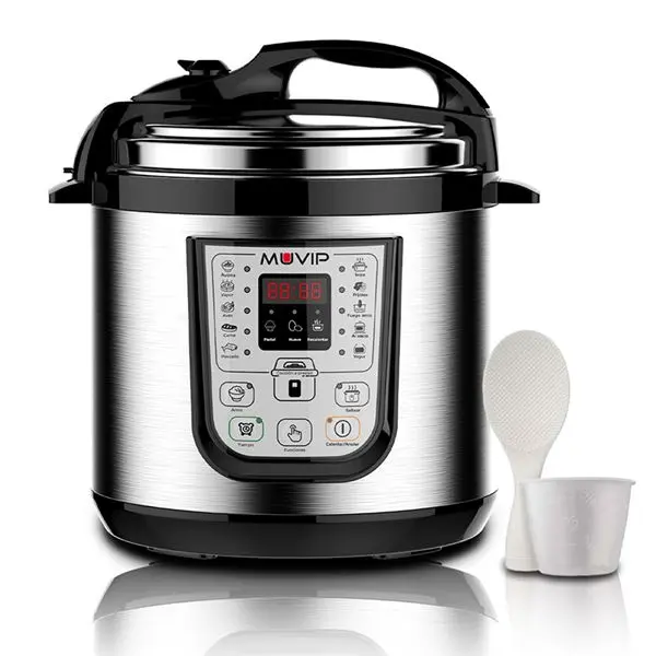 Muvip Olla a Presion Electrica - 6 Litros - 15 Programas Disponibles - 1000W - Display LED - Acero I