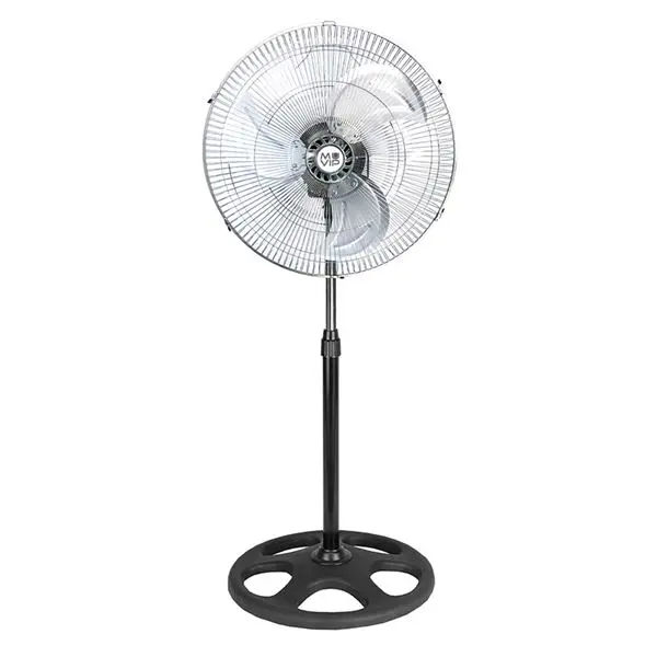 Muvip Ventilador Industrial de Pie - 75W - 45cm - 3 Velocidades - Color Plata/Negro