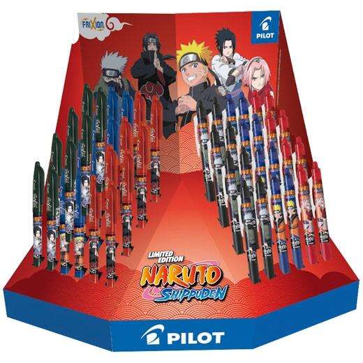 Pilot Naruto Expositor de 24 Boligrafos Frixion Clicker + 24 Boligrafos Frixion Ball - Borrables - R