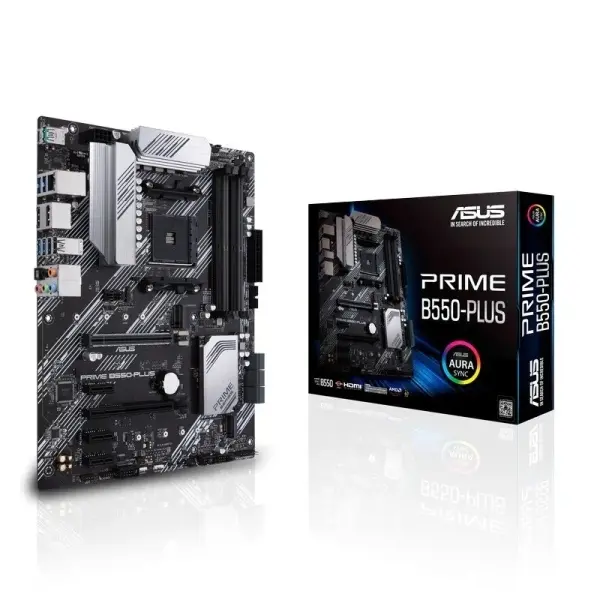 Asus Prime B550 Plus Placa Base AMD 4x DDR4, M.2, 6x SATA III, HDMI, DisplayPort, RJ-45, USB 2.0, 3.