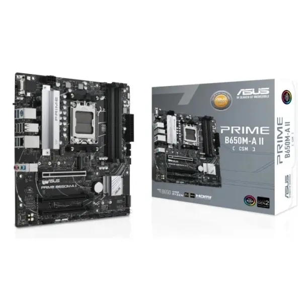 Asus Prime B650M-A II-CSM Placa Base AMD5 4x DDR5 - HDMI, M.2, 4x Sata III, USB 2.0, 3.2, RJ-45, Dis
