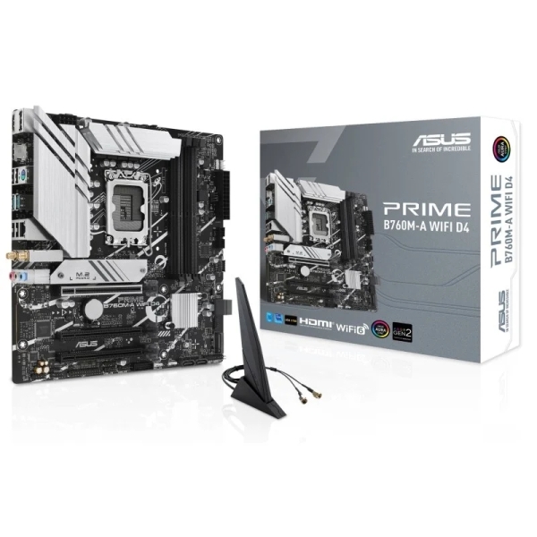 Asus Prime B760M-A WiFi D4 Placa Base Intel LGA1700 4x DDR4 - HDMI, M.2, PCIe4.0, 4x Sata III, USB 3