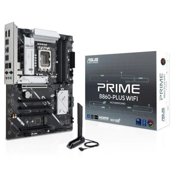 Asus Prime B860M-PLUS WIFI Placa Base LGA 1851 - WiFi, Bluetooth, 4x DDR5, 2x M2, 4x SATA III, PCIe 