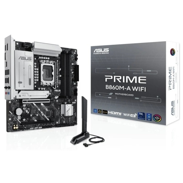 Asus Prime B860M-A WIFI Placa Base LGA 1851 - WiFi, Bluetooth, 4x DDR5, 2x M2, 4x SATA III, PCIe 4.0