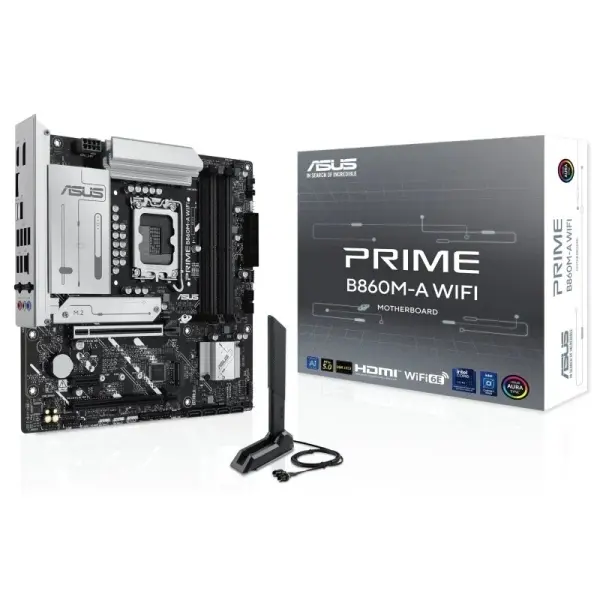 Asus Prime B860M-A WIFI Placa Base LGA 1851 - WiFi, Bluetooth, 4x DDR5, 2x M2, 4x SATA III, PCIe 4.0