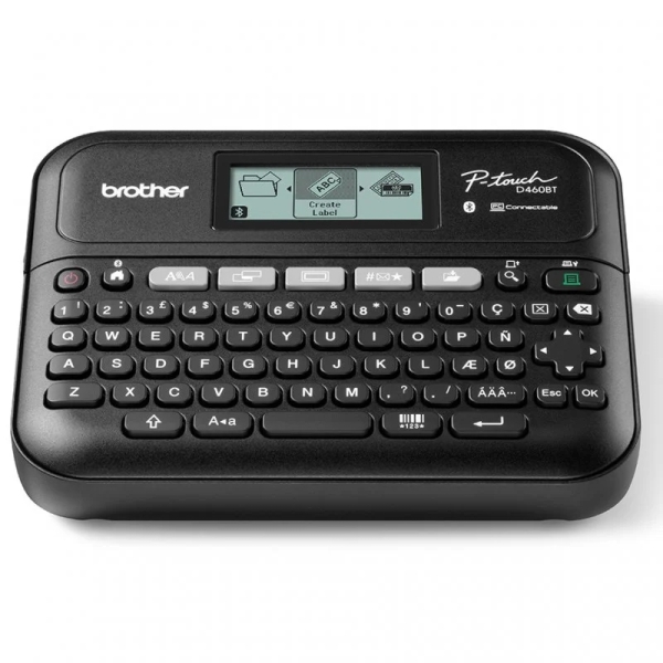 Brother P-Touch D460BT Rotuladora Electronica - Pantalla LCD - Ancho Max. de Cinta 18mm - Bluetooth,