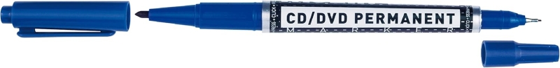 Molin Rotulador Permanente para CD, DVD - Doble Punta 0.4 y 1mm - Tinta Permanente con Base Alcohol 