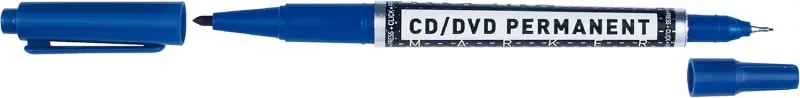 Molin Rotulador Permanente para CD, DVD - Doble Punta 0.4 y 1mm - Tinta Permanente con Base Alcohol 