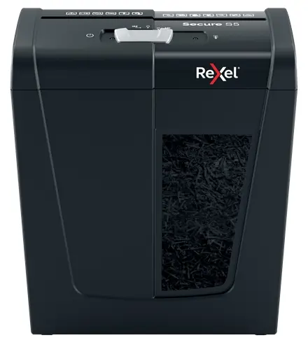 Rexel Secure S5 Destructora de Papel Manual Corte en Tiras - Destruye hasta 5 Hojas - 10L