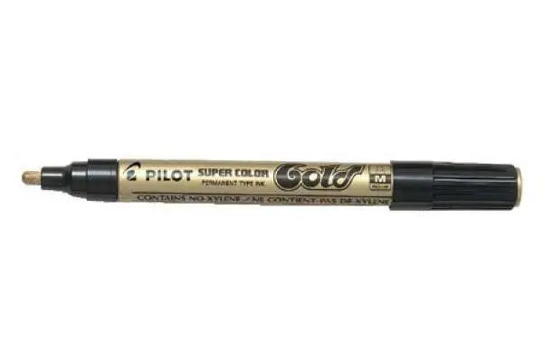 Pilot Super Color Rotulador Permanente - Punta de 4,5mm de Poliacetal - Tinta muy Densa y Opaca - Cu