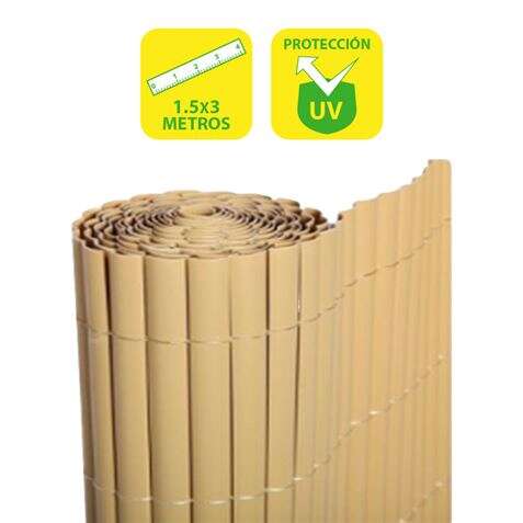 SunGarden Ca�izo Plastico Doble Cara 1.5x3m - Color Marron Claro