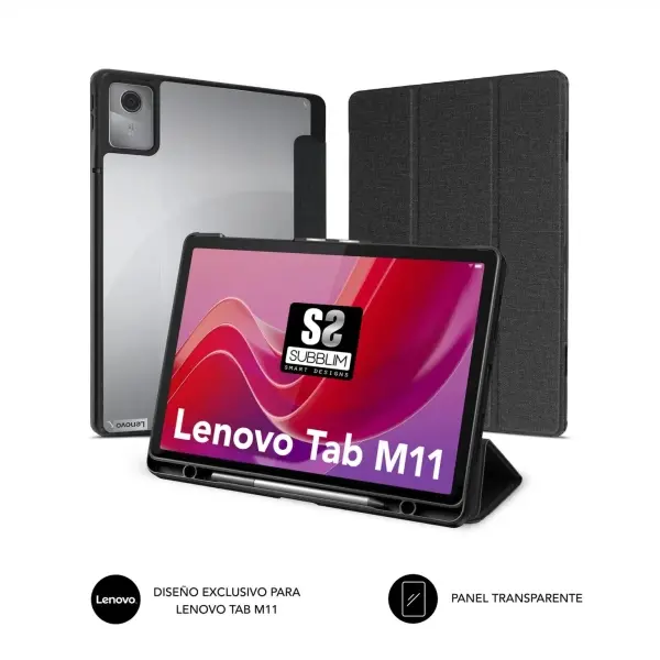 Subblim Funda Exclusiva para Tablet Lenovo Tab M11 - Cierre Magnetico - Bordes Reforzados - 2 Posici