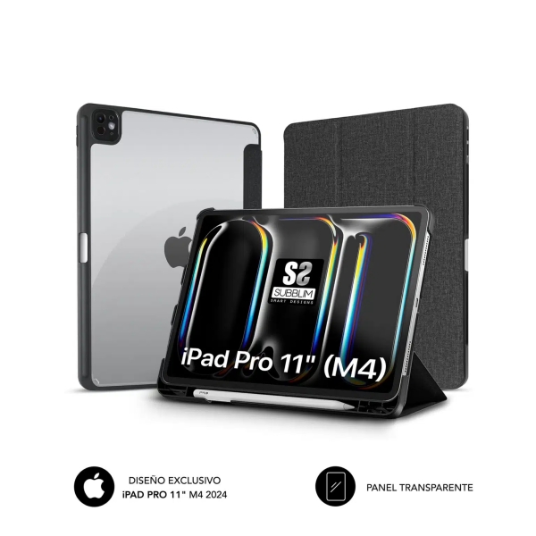 Subblim Funda Exclusiva para iPad Pro 11? M4 2024 - Cierre Magnetico - Bordes Reforzados - 2 Posicio