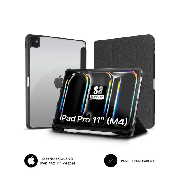 Subblim Funda Exclusiva para iPad Pro 11? M4 2024 - Cierre Magnetico - Bordes Reforzados - 2 Posicio