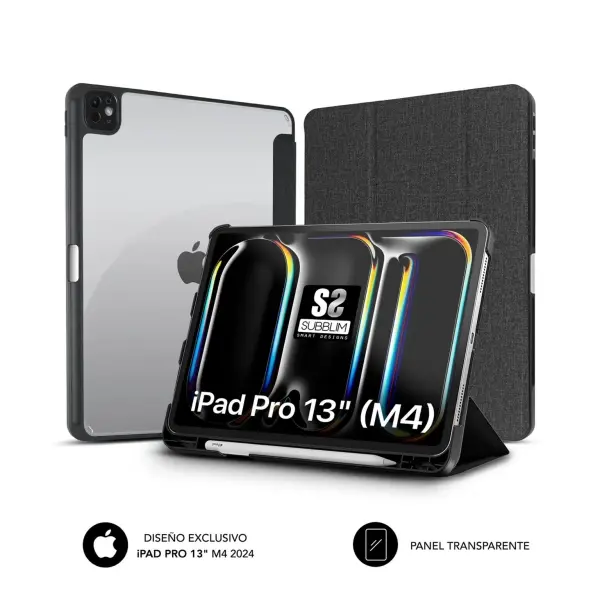Subblim Funda Exclusiva para iPad Pro 13? M4 2024 - Cierre Magnetico - Bordes Reforzados - 2 Posicio