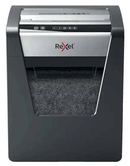 Rexel Momentum X415 Destructora de Papel Manual Corte Confeti - Destruye hasta 15 Hojas - 23L