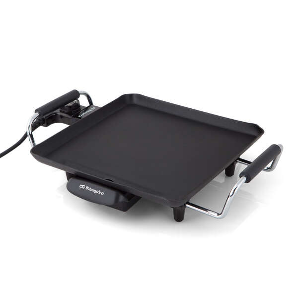 Orbegozo TB 2206 B Tabla de Asado Saludable - Termostato Regulable - Superficie Antiadherente - Reci