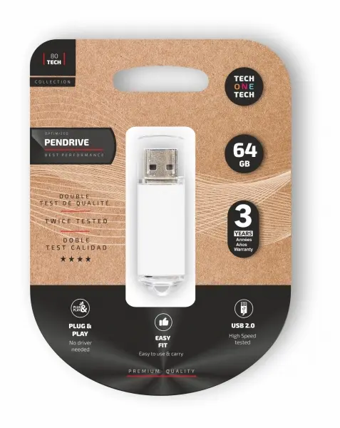 TechOneTech Basic Memoria USB 2.0 64GB (Pendrive)